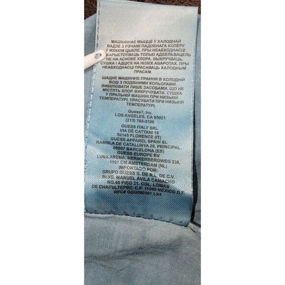 Guess Mens Light Blue Long Sleeve Button-Up Denim Shirt Size L - Picture 6 of 6